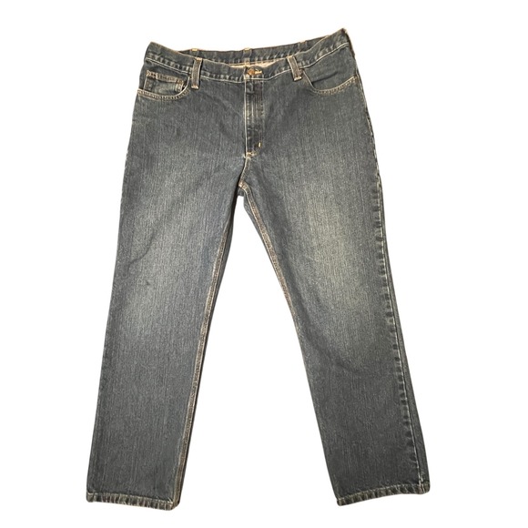 Carhartt Jeans Mens 40x30 Traditional Fit Blue Denim Workwear 101496 420 - Picture 1 of 9